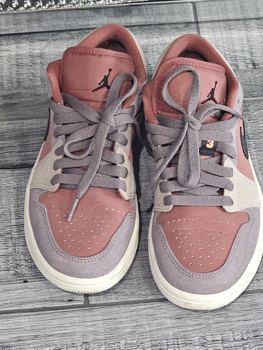 Nike Air Jordan 1 Low - Rust Red, Taupe & Black - Picture 5 of 14